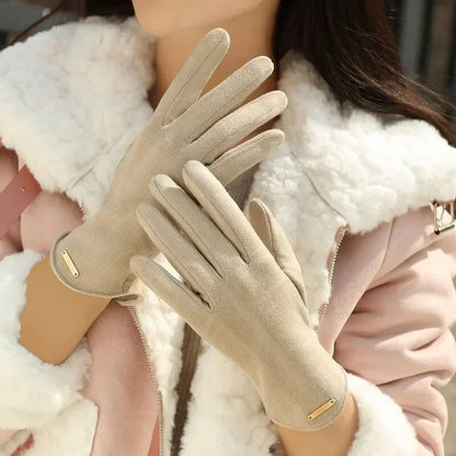 Winter Suede Touchscreen Gloves - Padded