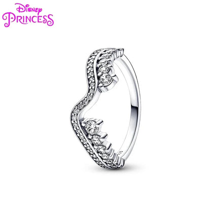 Princess Tiara Crown Ring in 925 Silver