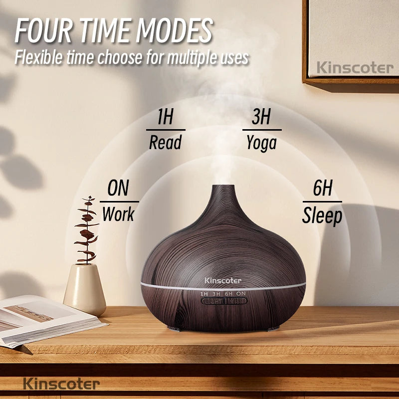 500ml Wood Grain Aromatherapy Essential Oil Diffuser