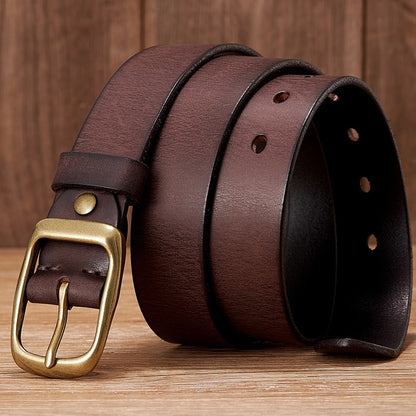 Luxury Cowhide Leather Belt for Men