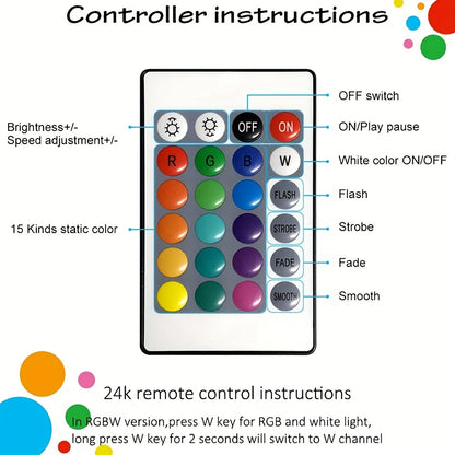 Bandes lumineuses à LED RVB avec Bluetooth et télécommande