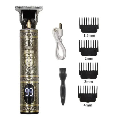 Machine de coupe de cheveux professionnelle sans fil T9 - Tondeuse de barbier pour hommes