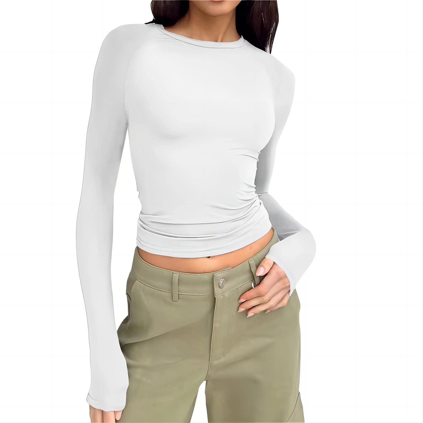 Y2K-Langarm-Slim-T-Shirts