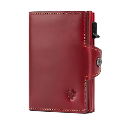 New Automatic Card Holder Genuine Leather Wallet