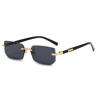 rimless sunglasses, square frame sunglasses