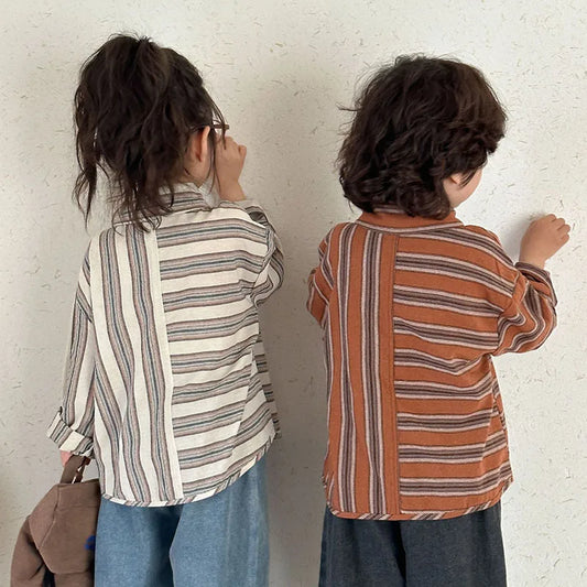 Korean Kids Stripe Shirt  Fall Fashion