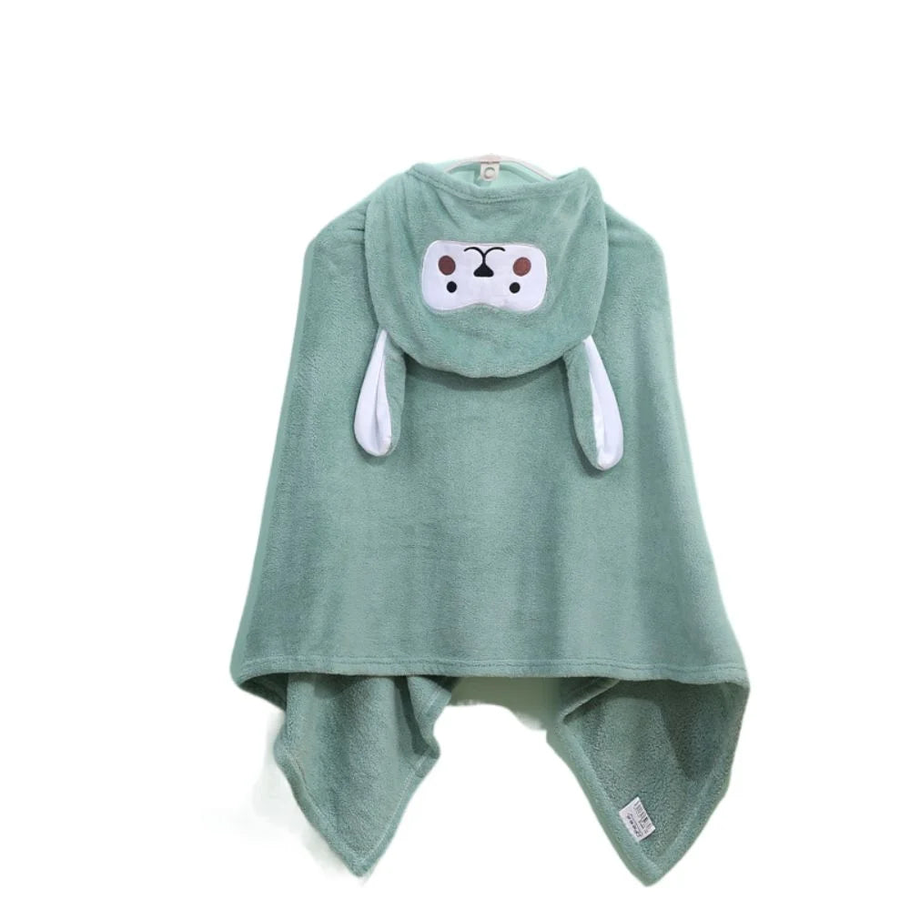 Serviette de bain pour bébé animal de dessin animé - Absorbante et douce