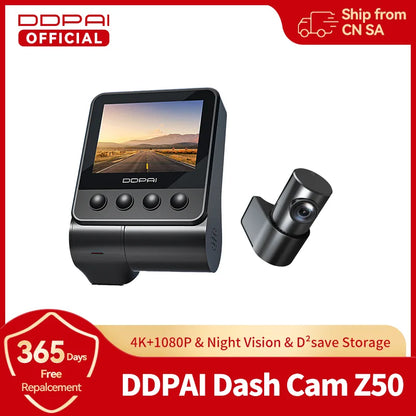 Z50 4K Dual Dash Cam with WiFi - GPS -  ADAS & Rear Camera Support