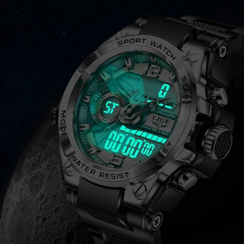 Military Digital Sport Watch - 50m Waterproof