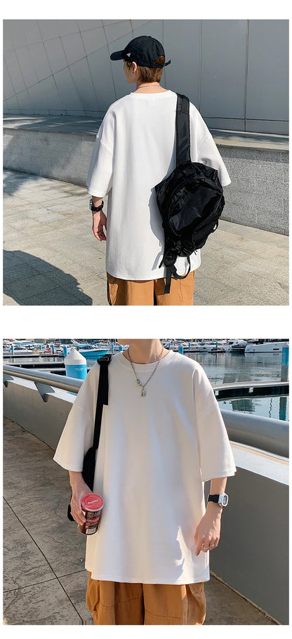 Men's Oversized Short Seleve Y2K Casual Cotton Tees