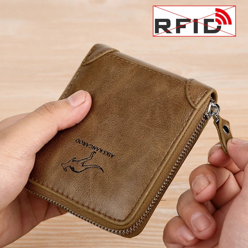 Luxury Leather Wallet with Zipper