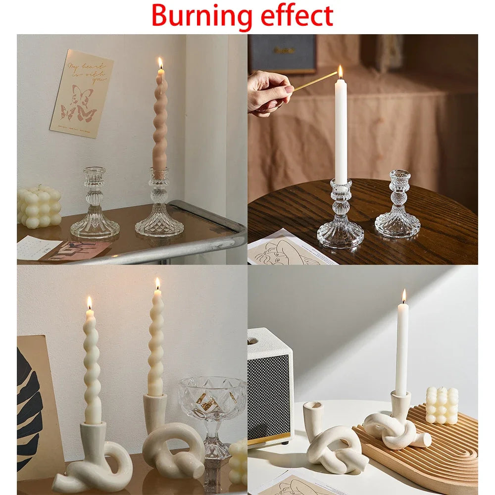 Classical Long Spiral Pillar Candles - Low Temperature