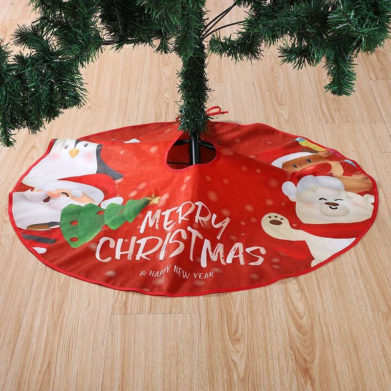 Santa Claus Printed Tree Skirt for Christmas Decor