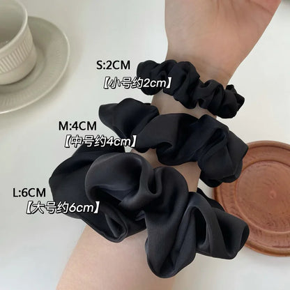 Silk Scrunchies Hair Band Ponytail Holder Rubber Band Hair Elastic Ties