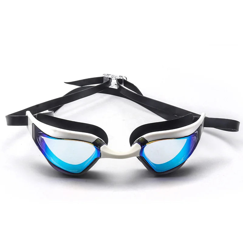 Lunettes de natation réglables en silicone – Protection anti-buée/UV pour adulte pour utilisation en piscine