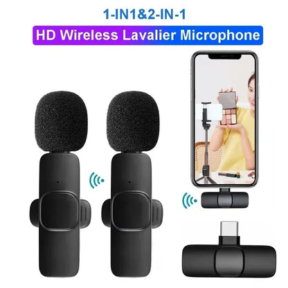 Wireless Lavalier Microphone - Noise-Reducing Live Streaming Mic