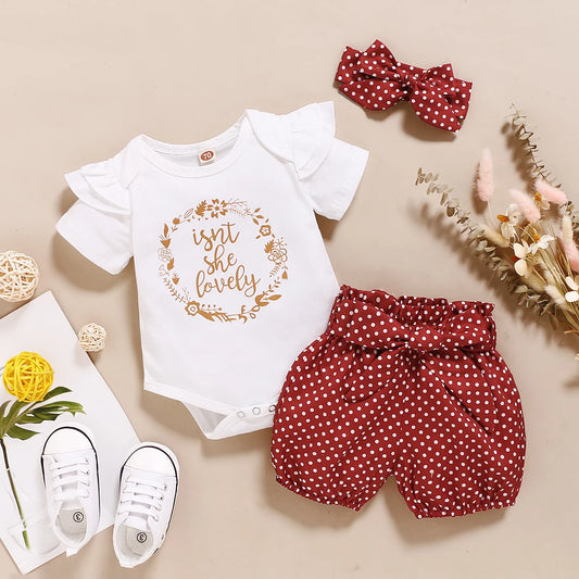 Adorable ensemble de tenue d'été pour bébé fille