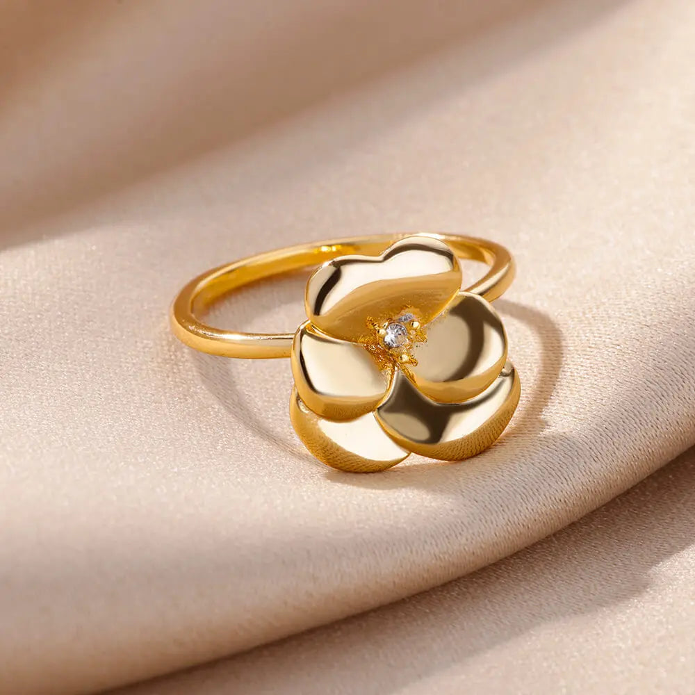 Glatte Doppelkugel-Damenringe aus Edelstahl