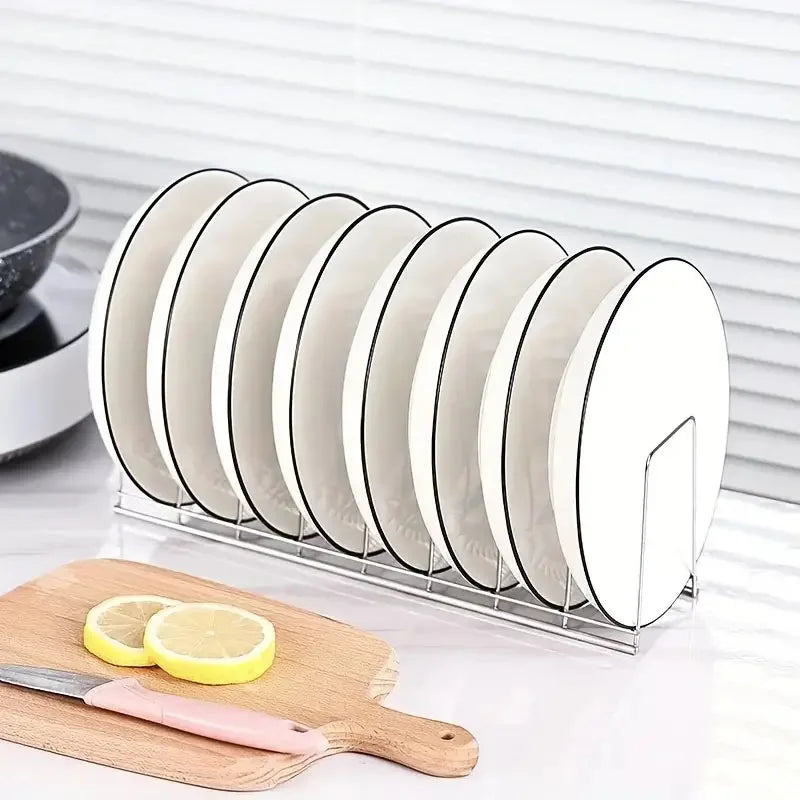 Stainless Steel Dish and Pot Lid Organizer
