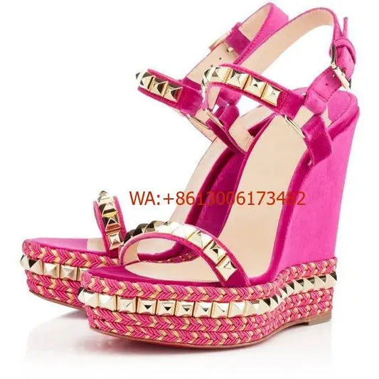 Metallic-Fisherman-Plateausandalen