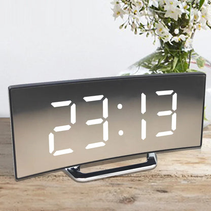 Curved Screen Digital Alarm Clock