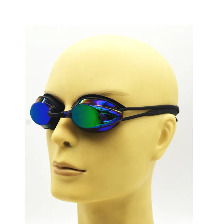 Lunettes de natation de compétition galvanisées colorées pour adultes