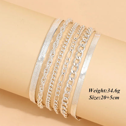 Vintage Multilayer Snake Chain Bracelets Set