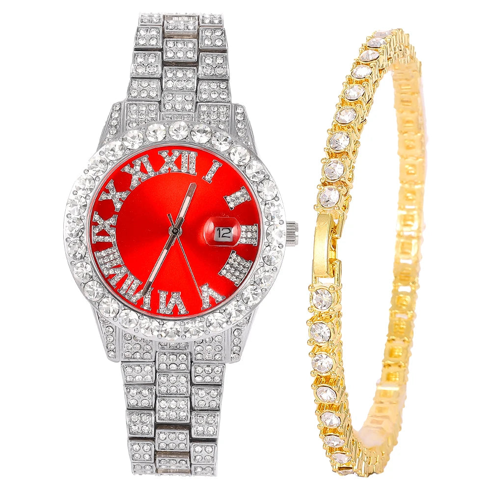 Hip Hop Bling Set Miami Cuban Link Chain