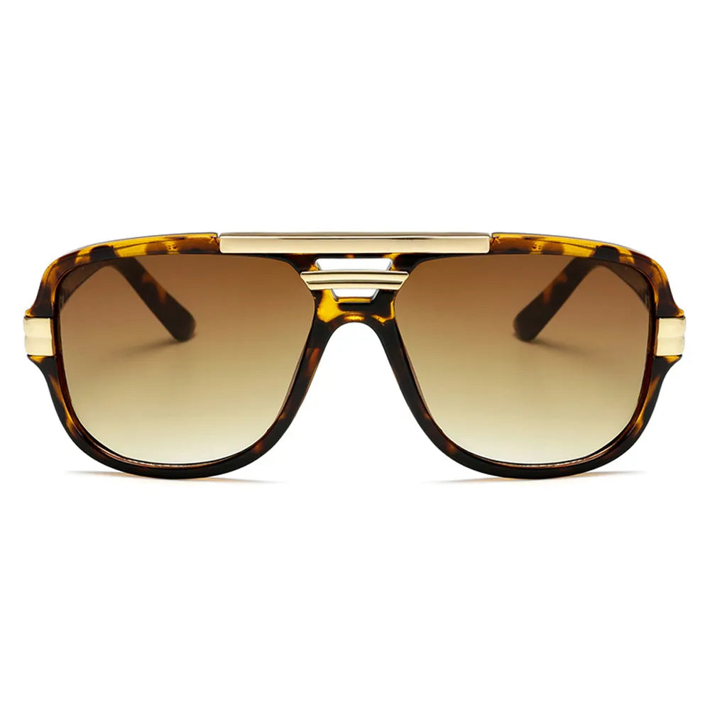 Quadratische Herren-Sonnenbrille mit UV400-Farbverlauf und Farbverlauf