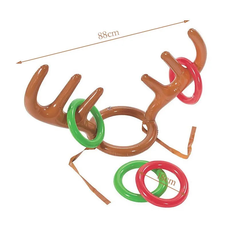 Inflatable Reindeer Antler Ring Toss Christmas Family Game Toys