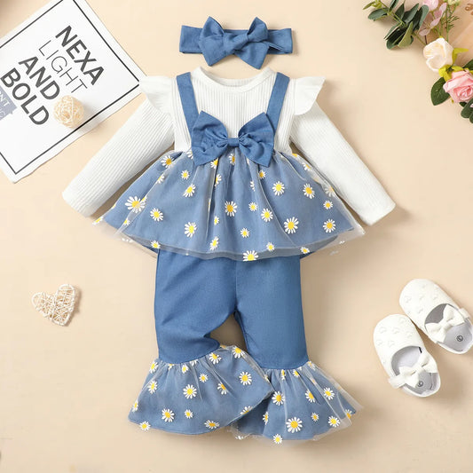 Ensemble Denim Daisy pour Bébé Fille - 0-2 ans