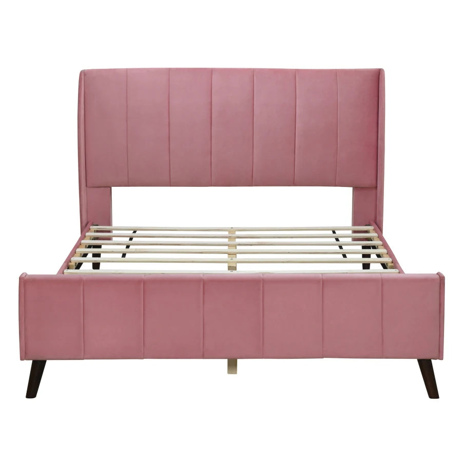 Pink Velvet Kids' Full Size Bed