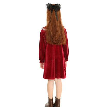 Lace Velvet Peter Pan Collar Dress
