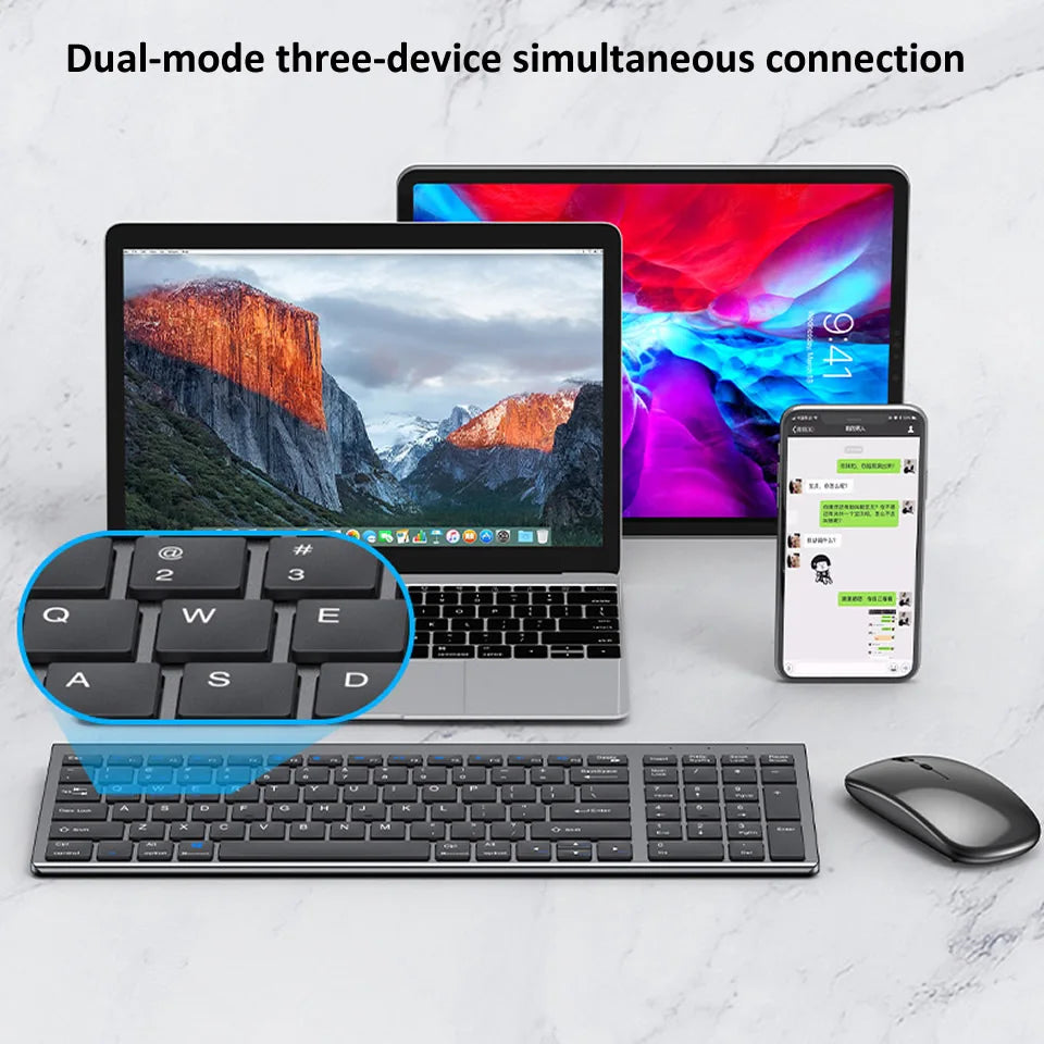 Rechargeable Wireless Keyboard and Mouse