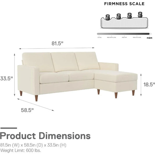 Canapé sectionnel réversible avec poche