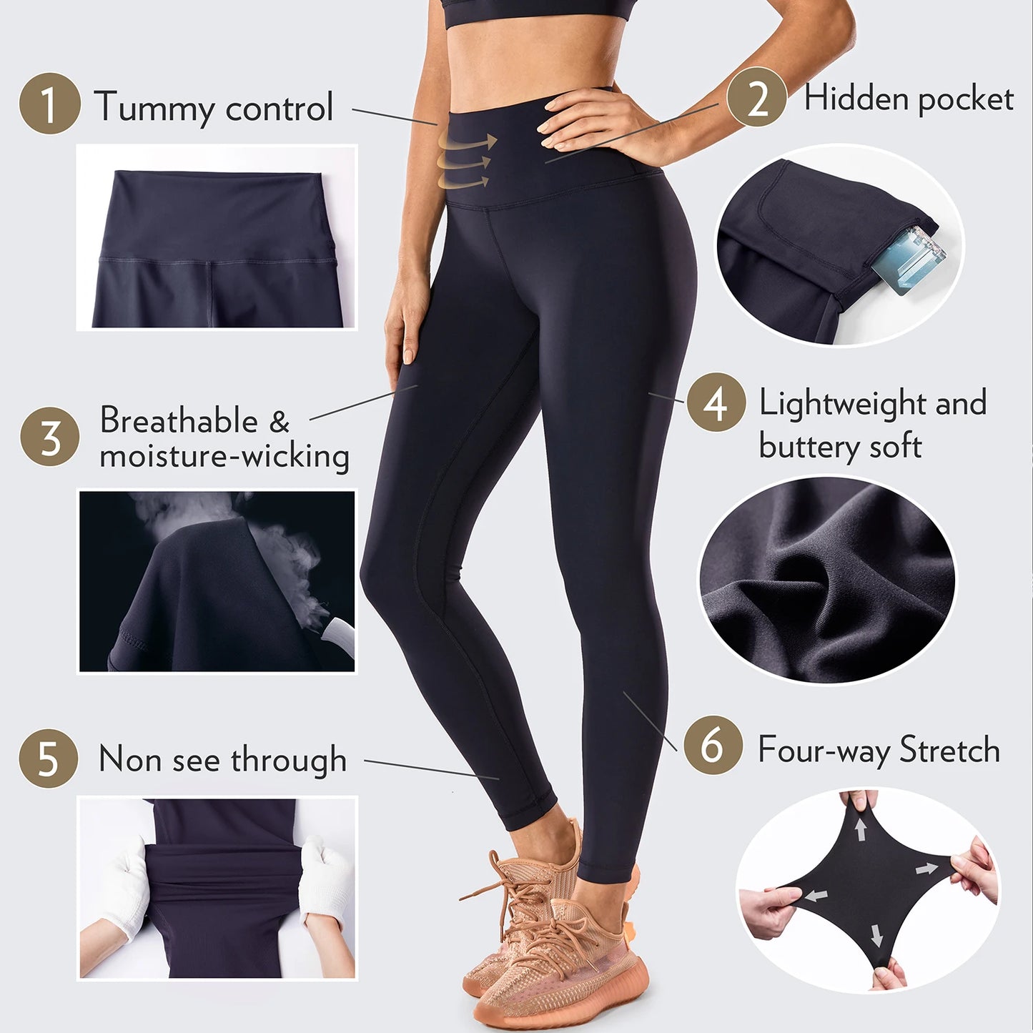 YOGA Women's High-Waisted Yoga Leggings