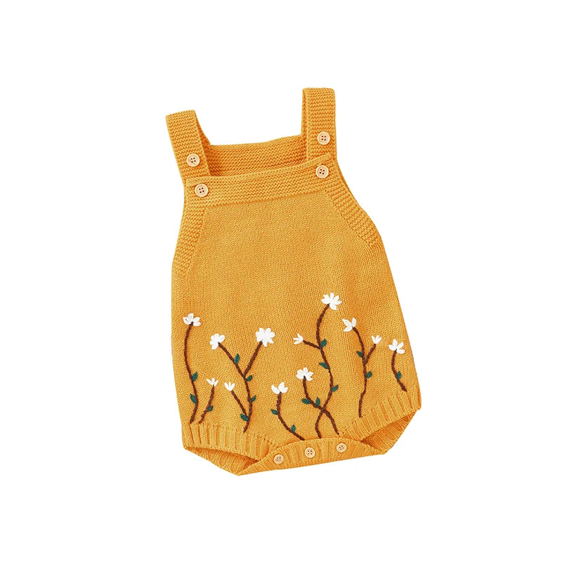 Süßer, ärmelloser Sommer-Strampler für Babys mit Blumenmuster