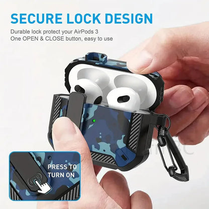 Camouflage Security Lock AirPods Case