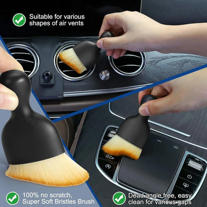 6-Piece Car Care Detailing Brush Set for Wheels/Dashboards and Vents
