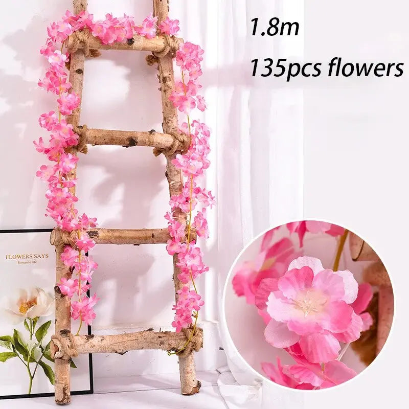 Silk Cherry Blossom Sakura Garland - Home & Party Decoration