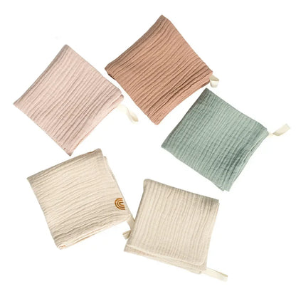 5PC Soft Cotton Muslin Baby Towel Set