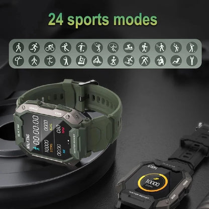 Montre connectée de natation pour hommes - Profondeur de 50 m - Étanchéité IP68