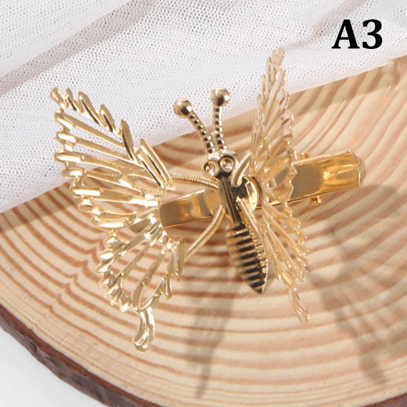 Golden Butterfly Hairpin Vintage Charm