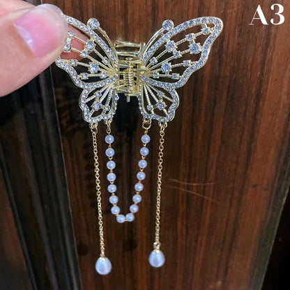 Tassel Rhinestone Hair Clip