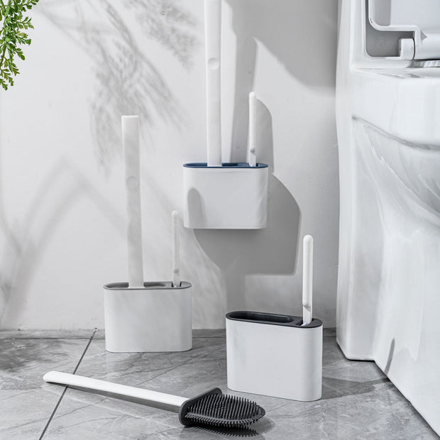 Wall-Mounted Silicone Toilet Brush