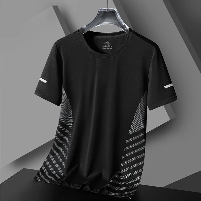 Men's Short Seleve Quick Dry Ice Silk Sport Running T-Shirts