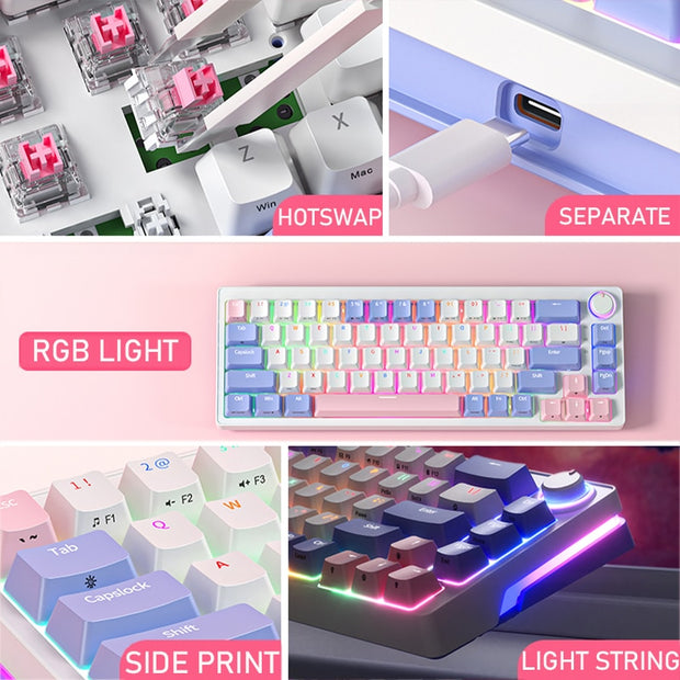 68-Key Hot-Swappable RGB Mechanical Keyboard