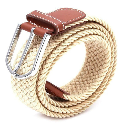 Men's Women Plain Color Nylon canvas outdoor training Belt