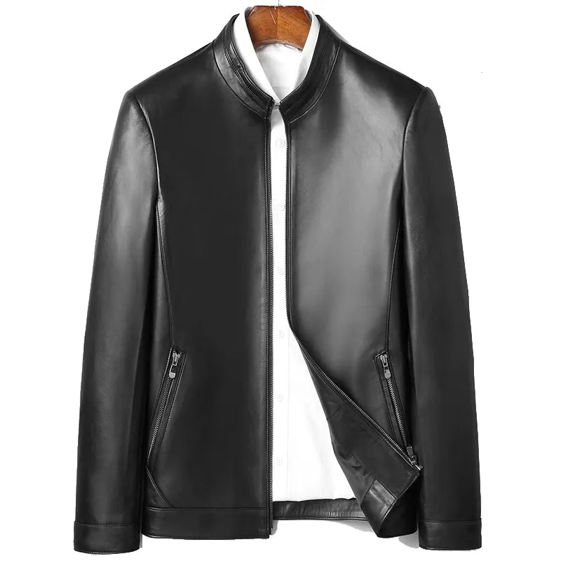 Veste en cuir classique pour hommes