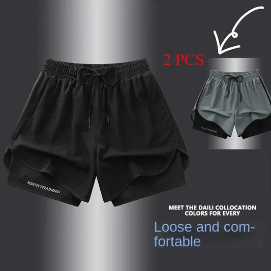 Schwarze Outdoor-Laufshorts für Herren